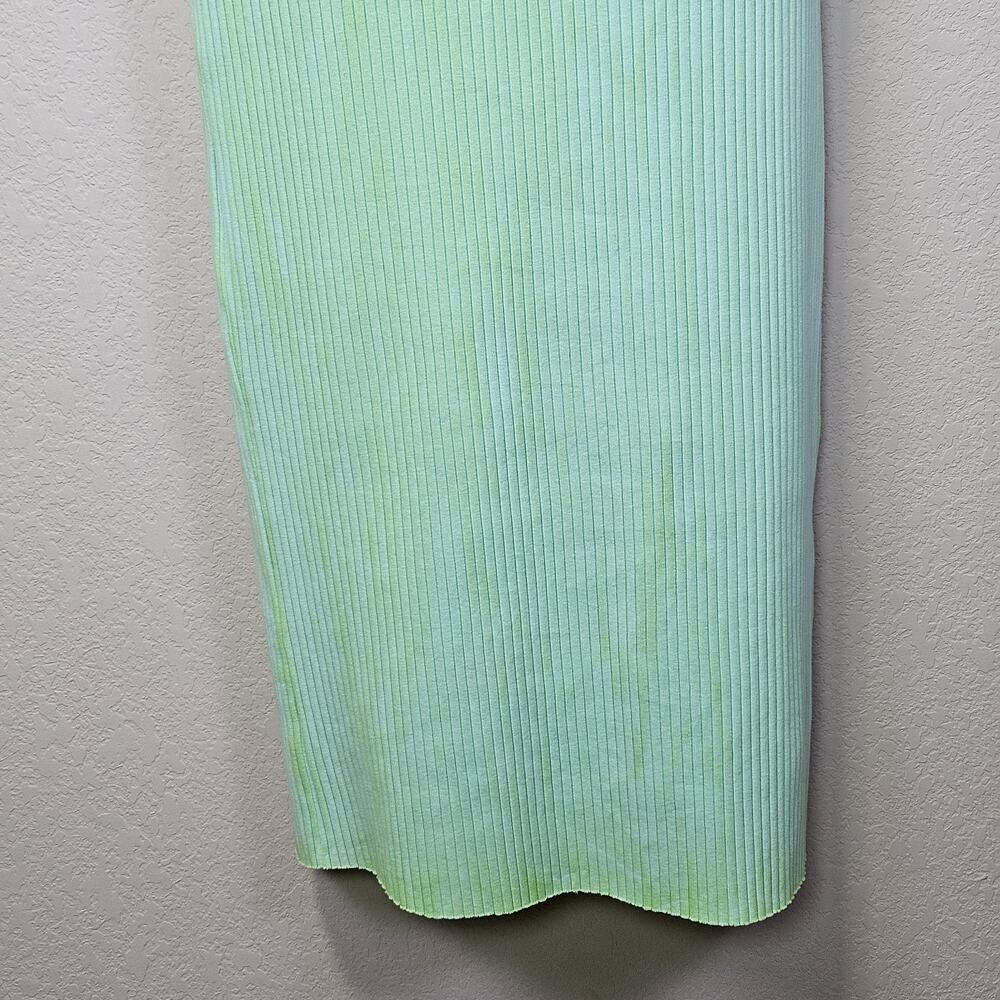 Cotton Citizen Ibiza Midi Dress S Lime Mix Ribbed Coastal Beachy Made in USA NEW - Picture 4 of 15